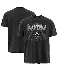 Sportiqe Men's and Women's Black Las Vegas Aces Rock Roll Collection Angus Mineral Wash Premium T-Shirt