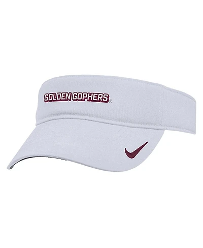 Nike Men's White Minnesota Golden Gophers 2025 On-Field Ace Performance Adjustable Visor Hat