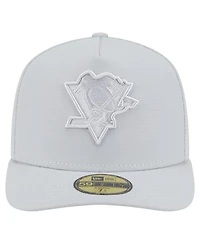 New Era Men's Gray Pittsburgh Penguins Color Pack A-Frame 59FIFTY Fitted Hat