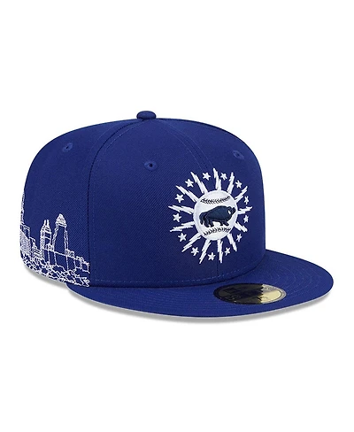 New Era Men's Dark Blue Buffalo Bisons Theme Nights 59FIFTY Fitted Hat