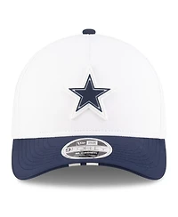 New Era Men's White/Navy Dallas Cowboys 2025 Nfl Training Camp A-Frame 9FORTY Adjustable Hat