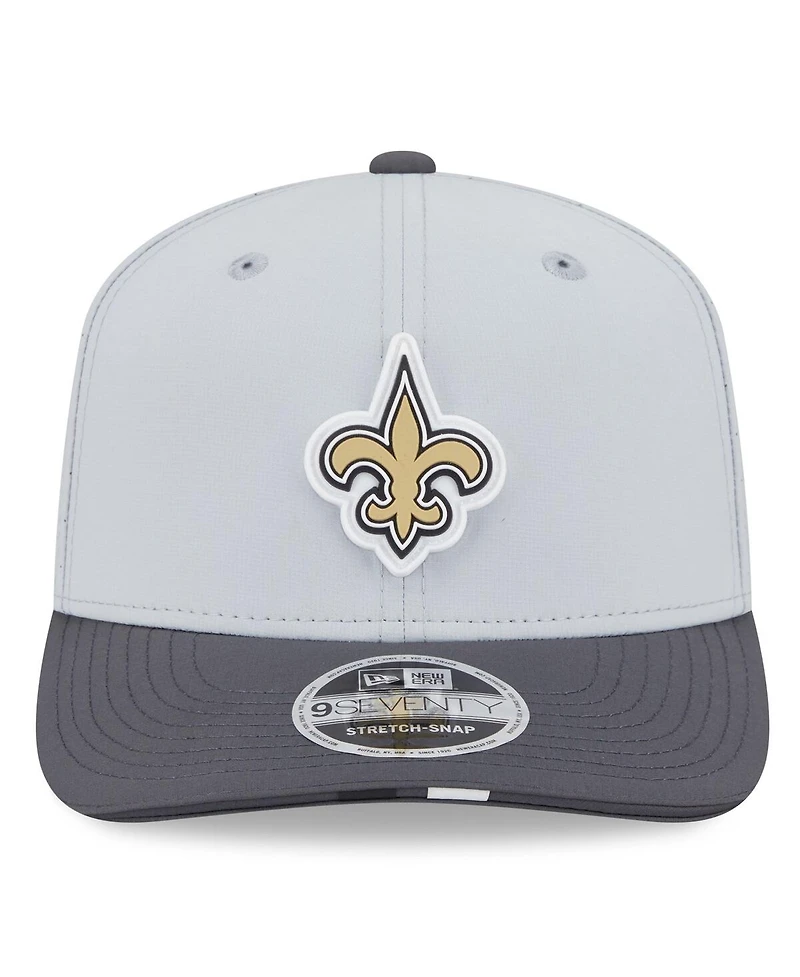 New Era Men's Gray/Graphite New Orleans Saints 2025 Nfl Training Camp 9SEVENTY Adjustable Hat