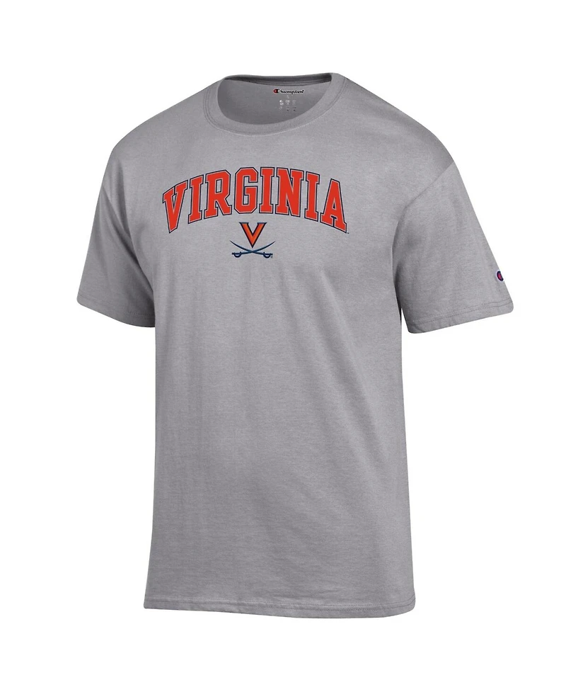 Champion Men's Heather Gray Virginia Cavaliers Arch Over Logo T-Shirt