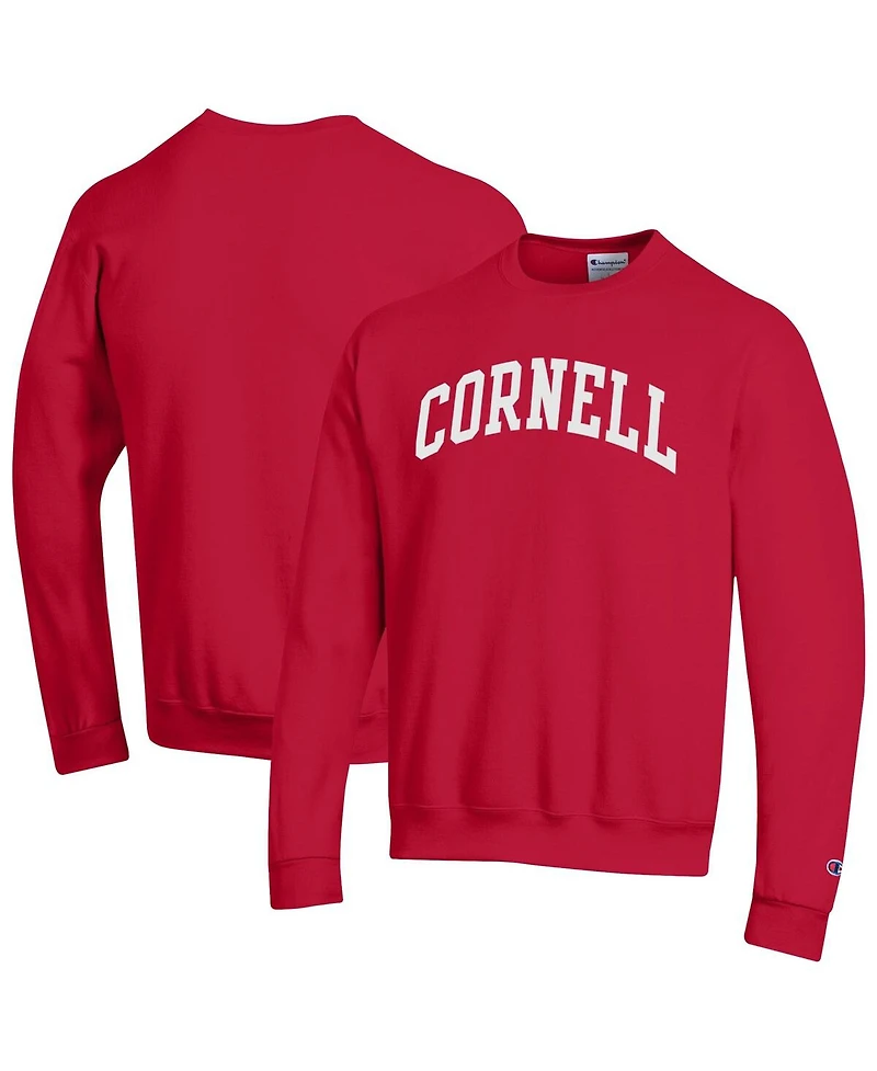 Champion Men's Red Cornell Big Basic Arch Fleece Pullover Sweatshirt