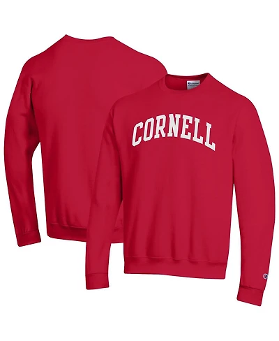 Champion Men's Red Cornell Big Basic Arch Fleece Pullover Sweatshirt