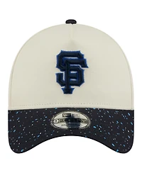 New Era Men's Cream San Francisco Giants Speckle A-Frame 9FORTY Adjustable Hat