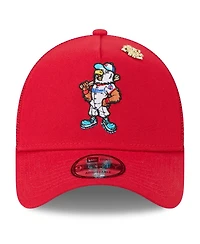 New Era Men's Red Washington Nationals 2025 Big League Chew A-Frame 9FORTY Adjustable Trucker Hat
