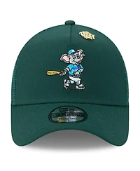 New Era Men's Green Athletics 2025 Big League Chew A-Frame 9FORTY Adjustable Trucker Hat