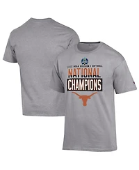 Champion Men's Gray Texas Longhorns 2025 Ncaa Softball Women's College World Series Champions Locker Room T-Shirt