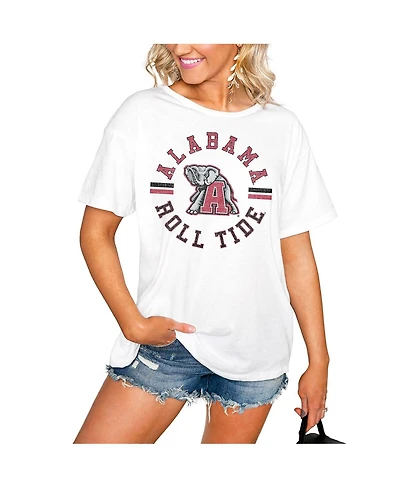 Gameday Couture Women's White Alabama Crimson Tide Vintage Days Easy T-Shirt
