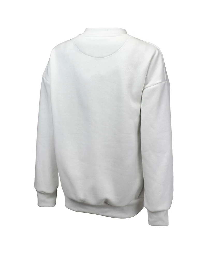 Majestic Women's White Indiana Pacers Classic Tri-Blend Pullover Sweatshirt