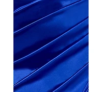 Emerald Sundae Juniors' Asymmetric Ruched Bodycon Dress