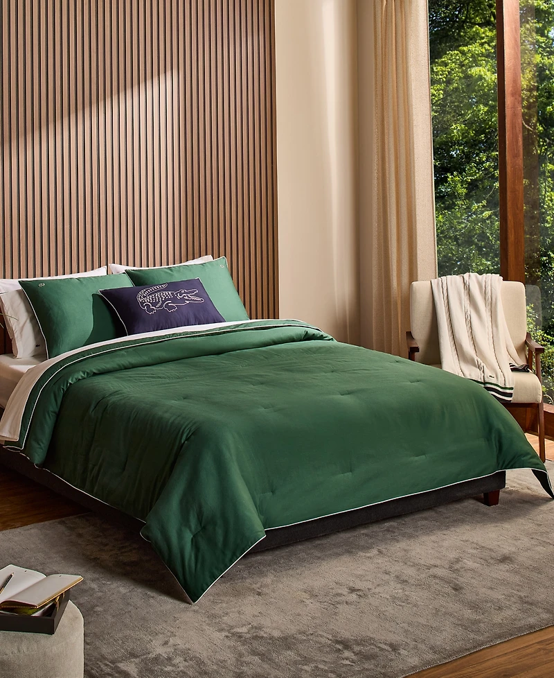 Lacoste Tiebreak Solid 3-Pc. Comforter Set