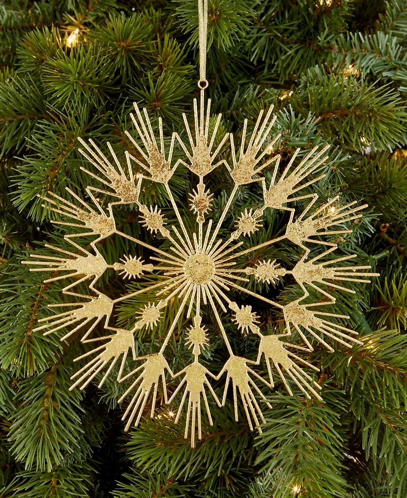 Holiday Lane Enchanted Forest Gold Starburst Ornament, Macy's Exclusive