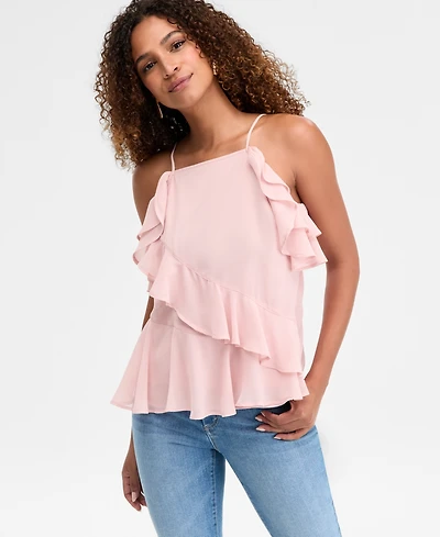 I.n.c. International Concepts Women's Ruffle-Trim Apron-Neck Tank, Macy's Exclusive