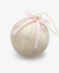 Holiday Lane Gilded Glamour Gilded Glamour Bow-Trim Satin Ball Ornament, Macy's Exclusive