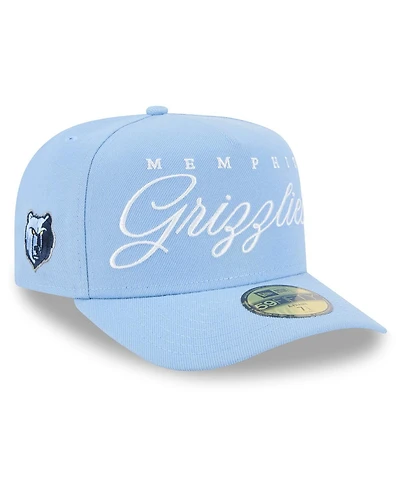 New Era Men's Light Blue Memphis Grizzlies 2025 Nba Draft A-Frame 59FIFTY Fitted Hat