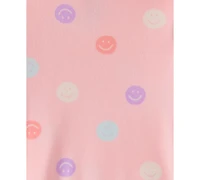 Carter's Toddler Girls Smile-Print Velour Long-Sleeve 2-Piece Pajamas