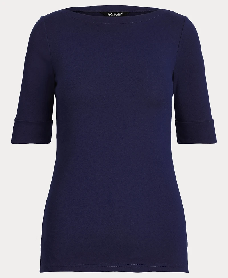 Lauren Ralph Stretch Boatneck Top