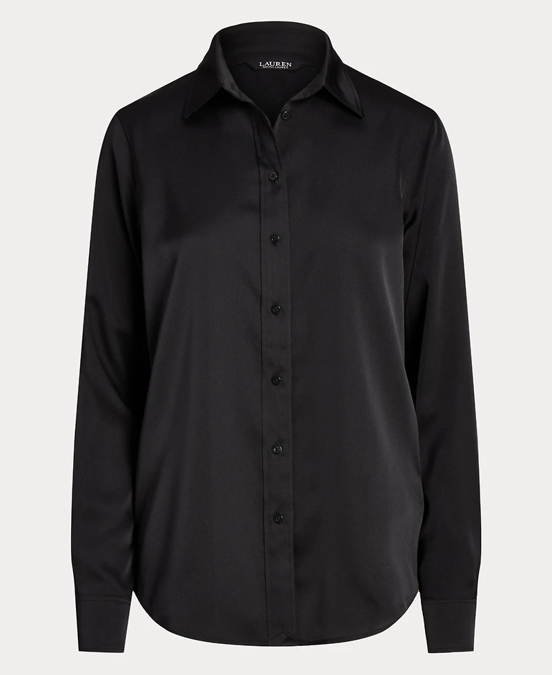 Lauren Ralph Women's Satin Charmeuse Shirt