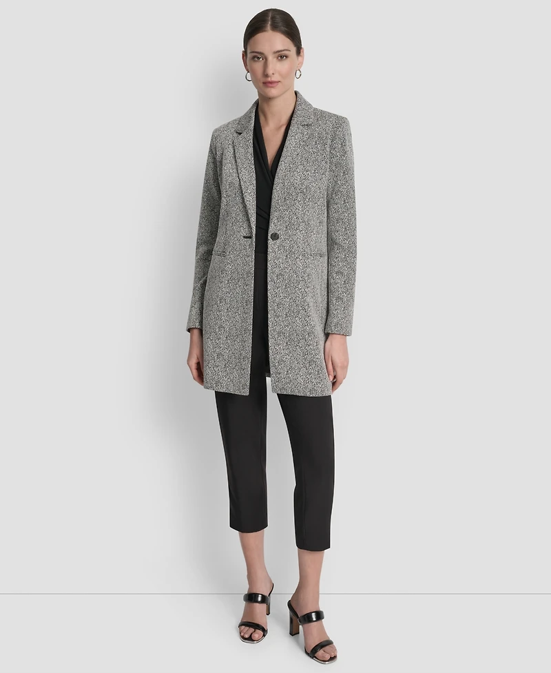 Dkny Women's Notch-Lapel Single-Button Long-Sleeve Jacket, Regular & Petite