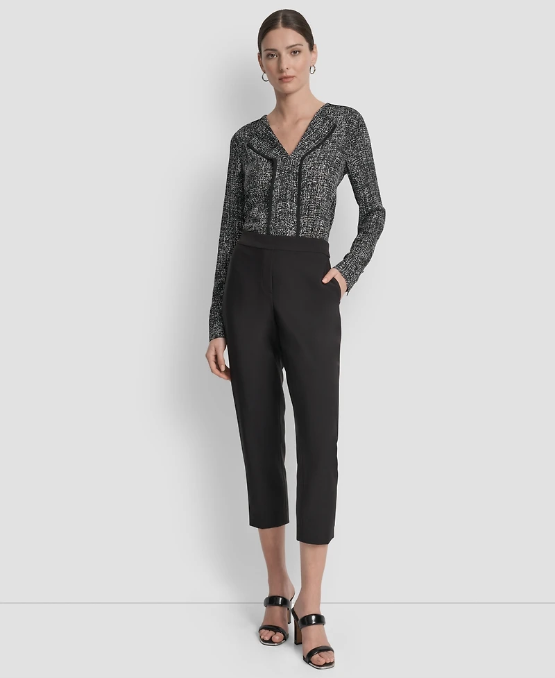 Dkny Women's Mid-Rise Pull-On Cropped Pants, Regular & Petite