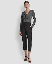 Dkny Women's Mid-Rise Pull-On Cropped Pants, Regular & Petite