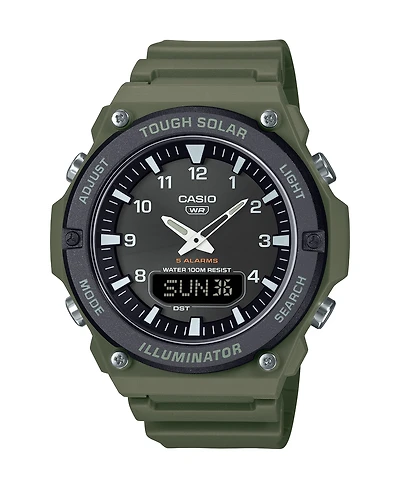 Casio Men's Analog Green Resin Watch, 52.5mm