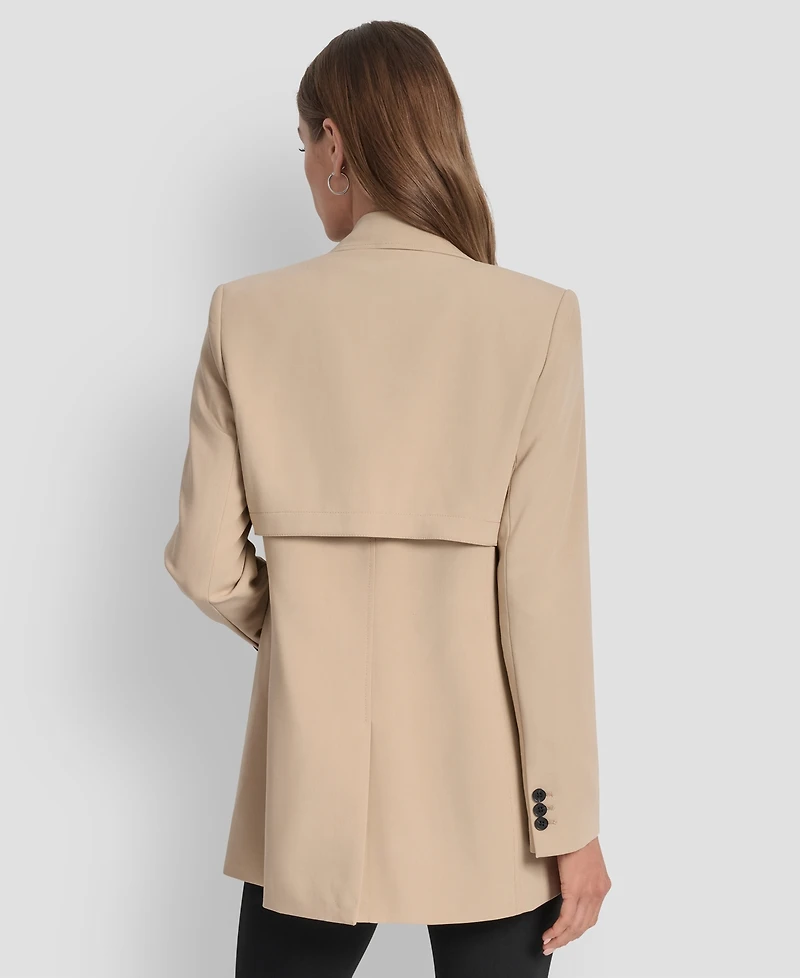 Dkny Women's Double-Breasted Peak-Lapel Trench Jacket