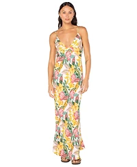 Roxy Juniors' Floral-Print Lost Paradise Tie-Beck Maxi Dress