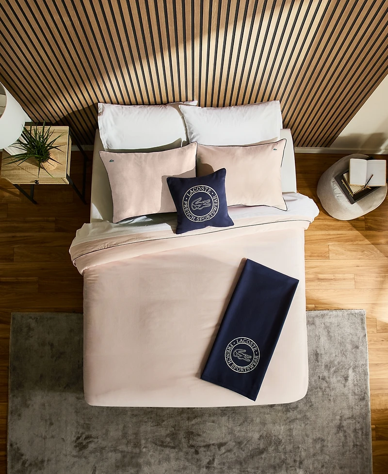 Lacoste Tiebreak Cotton 3-Pc. Duvet Cover Set, Full/Queen