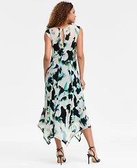 I.n.c. International Concepts Women's Printed V-Neck Ruched Dress, Macy's Exclusive