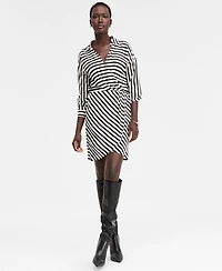 I.n.c. International Concepts Women's Striped Faux-Wrap Dress, Macy's Exclusive