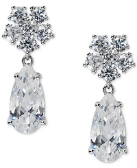 Eliot Danori Cubic Zirconia Double Drop Earrings, Exclusively at Macy's