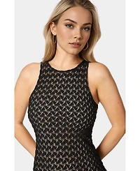 Bebe Women's Lace Racerback Midi Dress