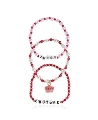 Juicy Couture Kids Crown Charm 3 Piece Beaded Jewelry