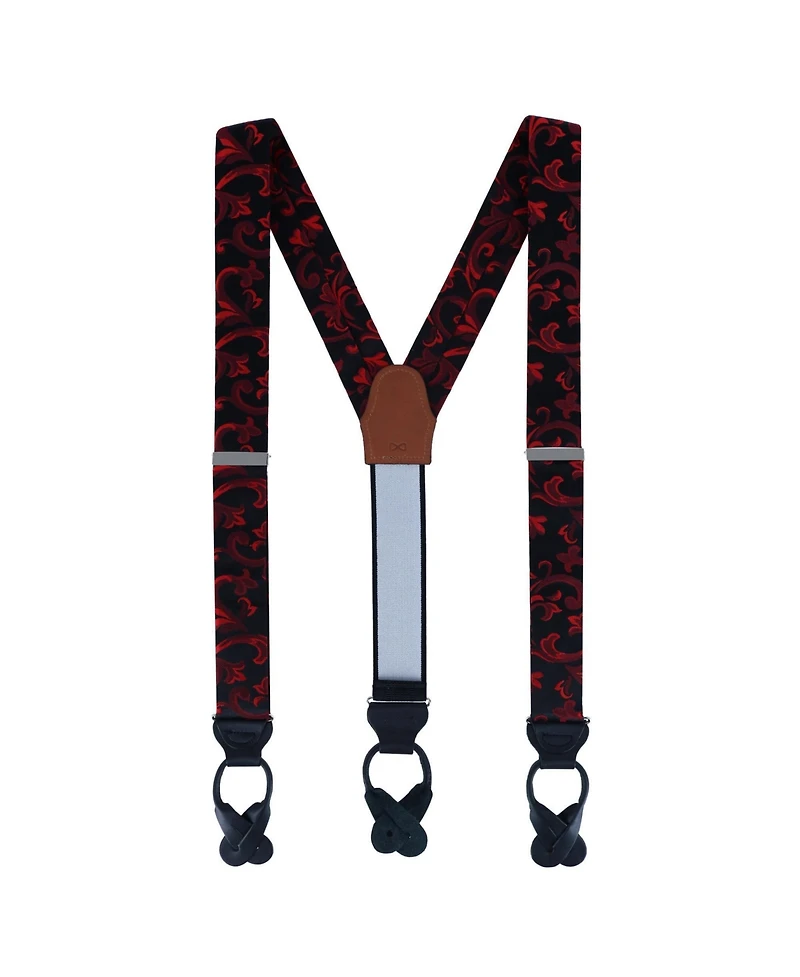 Trafalgar Christian the Romantic Brocade Silk Button End Suspenders