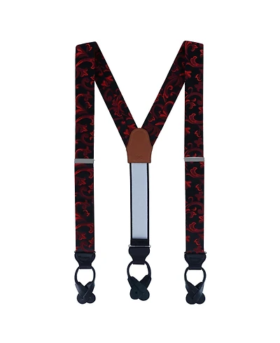 Trafalgar Christian the Romantic Brocade Silk Button End Suspenders