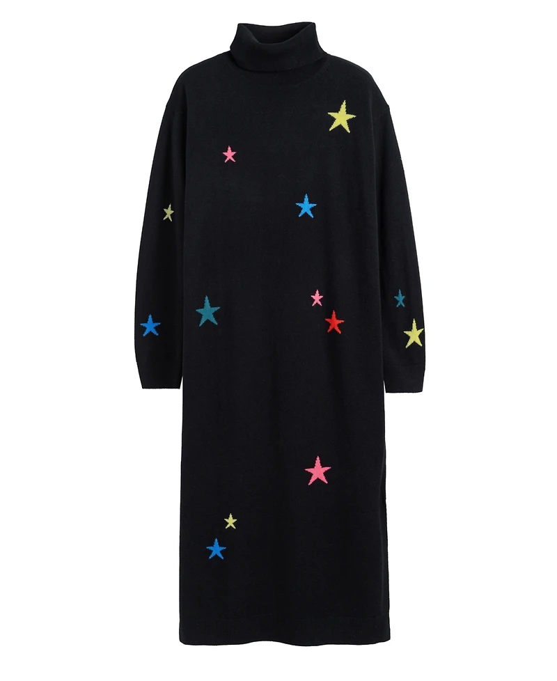 Chinti & Parker Women's Wool Cashmere Star Rollneck Dress