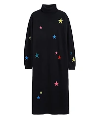 Chinti & Parker Women's Wool Cashmere Star Rollneck Dress