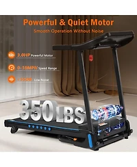 Streamdale Furniture Incline Treadmill 3.0HP Auto-Fold Bluetooth Speaker