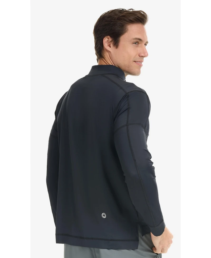 BloqUV Men's Upf 50+ Sun Protective Mock Zip Top