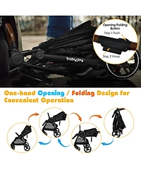 Costway High Landscape Baby Stroller Pushchair with Expandable & Footmuff Canopy 20 lbs. 0-3 Years