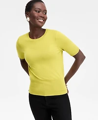 I.n.c. International Concepts Women's Elbow-Sleeve Crewneck Sweater, Macy's Exclusive