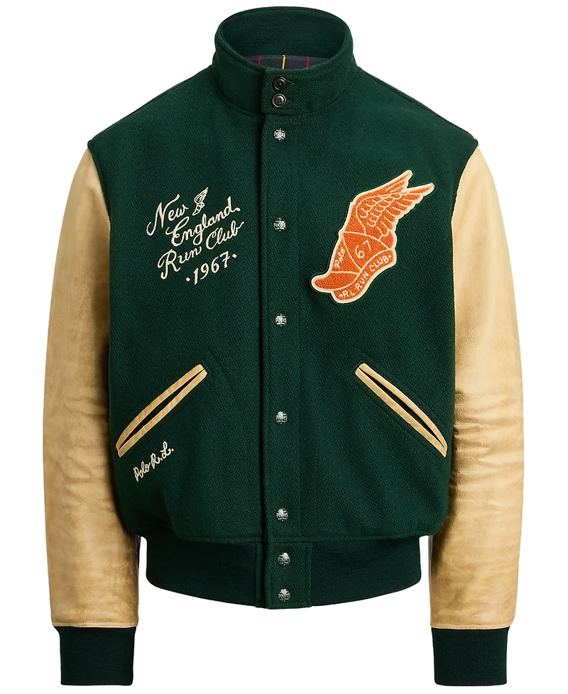 Polo Ralph Lauren Men's Wool-Blend Twill Letter Jacket