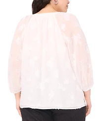 Vince Camuto Plus Raglan-Sleeve V-Neck Blouse