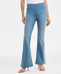 I.n.c. International Concepts Women's High-Rise Pull-On Flare-Leg Jeans, Macy's Exclusive