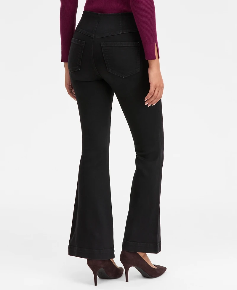 I.n.c. International Concepts Women's High-Rise Pull-On Flare-Leg Jeans, Macy's Exclusive