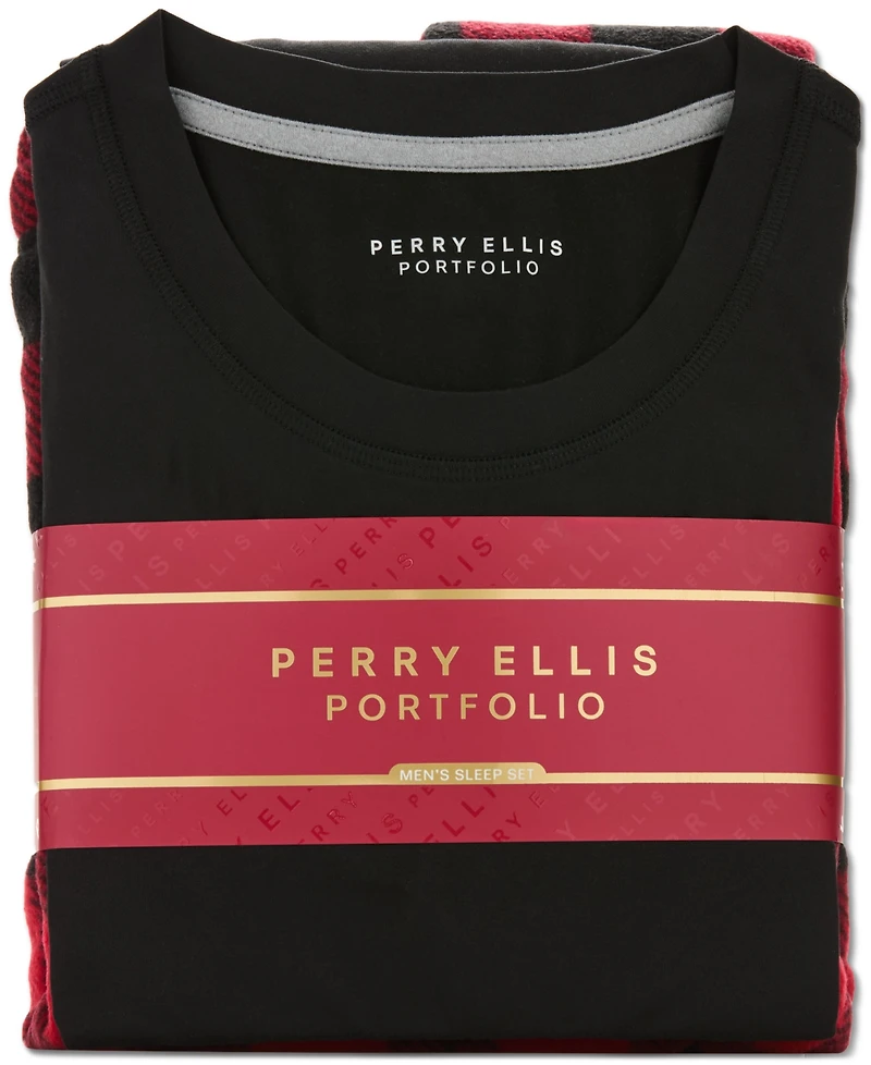 Perry Ellis Portfolio Men's Buffalo Plaid Pajama Set