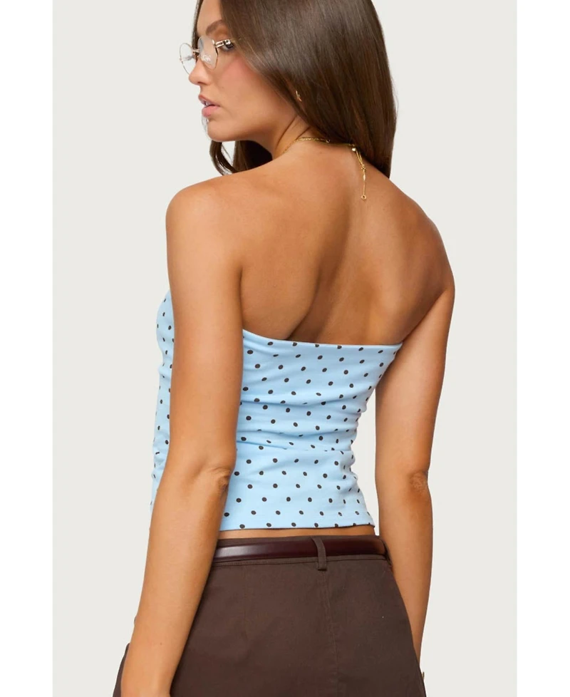 Edikted Women's Polka Dot Built In Bra Tube Top